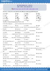 Đề thi học kì 1 Tiếng Anh 6 Right on! - Đề số 4